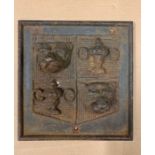 An Antique Cast Iron Wall Plaque for the Worshipful Company of Goldsmiths (23cm x 23cm)