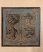 An Antique Cast Iron Wall Plaque for the Worshipful Company of Goldsmiths (23cm x 23cm)