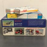A selection of five aircraft model kits to include, Hobby Kits Hall-Springfield Bulldog, Glencoe