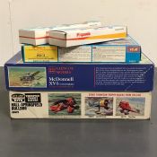 A selection of five aircraft model kits to include, Hobby Kits Hall-Springfield Bulldog, Glencoe