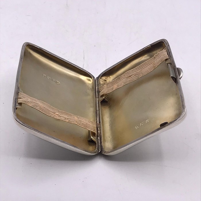 A Silver cigarette case by A & J Zmmerman Birmingham 1912 - Image 3 of 5