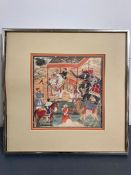 A framed India print of a Royal Scene