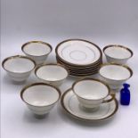 A Selection of Bavarian china teacups and saucers.