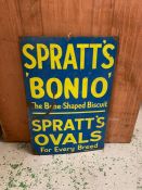 A enamel "Spratts Bonio" advertising sign