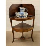 A mahogany wash stand with mason china ware