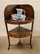 A mahogany wash stand with mason china ware