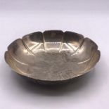 A Silver bowl, 12.5 cm diameter, hallmarked London (97g)
