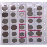 A selection of thirty British India colonial coins including silver rupee coins