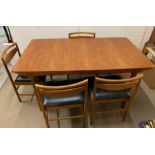 A McIntosh and Co Ltd dining table and four chairs (H75cm W160cm D93cm)
