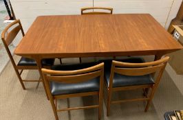 A McIntosh and Co Ltd dining table and four chairs (H75cm W160cm D93cm)