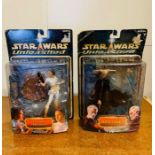 Two boxed Star Wars Unleashed figures "Dauth Tyranus and Padme Amidala"