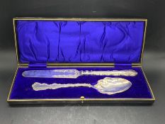 A Cased set of EPNS dessert servers