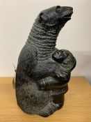 The Aardik Collection Large Soapstone Bear Sculpture, Made in Canada Art, Inuit