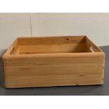 A pine small wooden crate