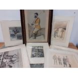 A collection of 20th century prints some hand coloured, after Lionel Edwards and others, together