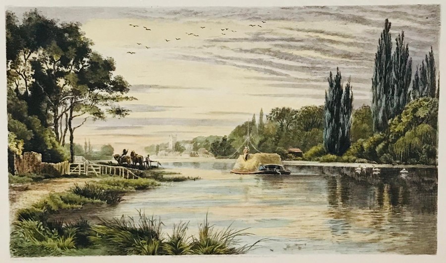 A group of 19th century English prints, some hand coloured, depicting "Henley-on-Thames" published - Image 7 of 7