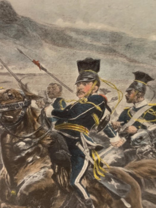 After Richard Caton Woodville Jr., "The Charge of the Light Brigade", hand-coloured engraving - Image 2 of 4