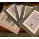 A group of repros and original Vanity Fair chromolithographies of polo players caricatures,