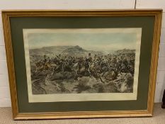 After Richard Caton Woodville Jr., "The Charge of the Light Brigade", hand-coloured engraving