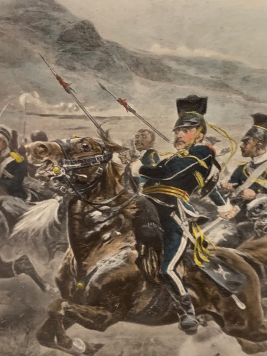 After Richard Caton Woodville Jr., "The Charge of the Light Brigade", hand-coloured engraving - Image 4 of 4