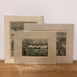 A collection of Rowing themed prints, including "The Oxford and Cambridge boat race: The start" in