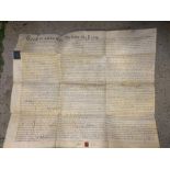 A "Declaration of Trust", manuscript in parchment, dated 27th October 1774 and signed by Josias