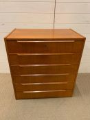 A Mid Century Set of Six Drawers ( W 74 cm x D 45 cm x L 82 cm)