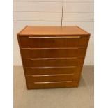 A Mid Century Set of Six Drawers ( W 74 cm x D 45 cm x L 82 cm)