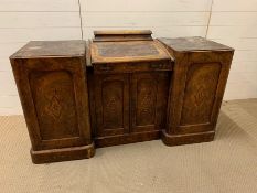 A Desk with writing slope, cupboards either side and under. (150 cm x 54 cm x 84cm)