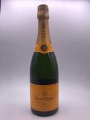 A bottle of Veuve Clicquot champagne