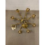 A Brass Candelabra style Light fitting. (H42cm W60cm)