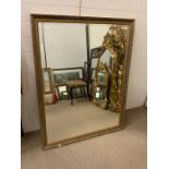 A large gilt frame mirror (102cm x 133cm)