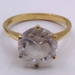 A Fashion ring on a 9 ct yellow gold setting Total Weight 3.6g)