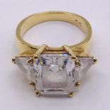 A CC Cocktail ring on a 14 ct yellow gold setting (Total Weight 7.1g)