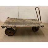 An Industrial three wheel trolley (Length 154 cm x Width 74 cm x Height 55 cm)