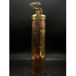A Vintage Brass and Copper Fire Extinguisher