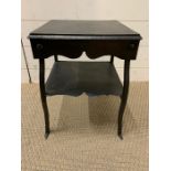 A small metal occasional table (H36cm W28cmsq)