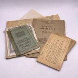 A small selection of WWII demob ephemera