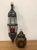 Two contemporary lanterns