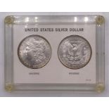 A Cased United States Silver Dollar 1885.