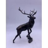 A small bronze of a stag (H15cm W10cm)