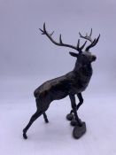 A small bronze of a stag (H15cm W10cm)