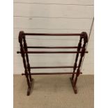 A wooden towel rail (H77cm W63cm)