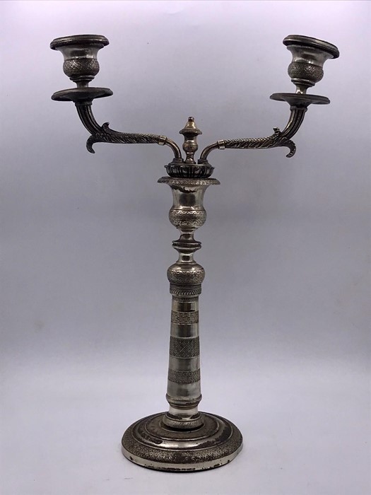 A Pair of silver plated candlesticks - Image 6 of 6