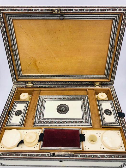 An Anglo Indian Ivory Sewing Box Circa 1880 - Image 2 of 5