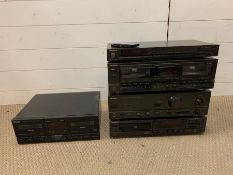 Technics Hi-Fi stereo separates including amp, double tape, compact disc, radio etc