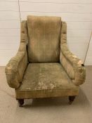 A turn of the century Howard style reclining chair in original fabric