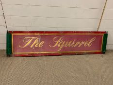 A Vintage Aluminium sign 'The Squirrel'