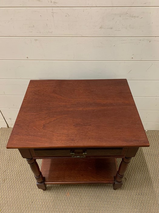 A small square occasional table with drawer (H55cm W51cm D40cm) - Image 2 of 2