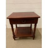 A small square occasional table with drawer (H55cm W51cm D40cm)